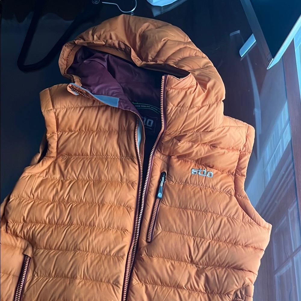 Stio Orange Puffer Vest